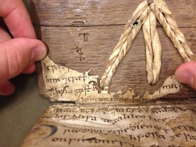 Pastedown on board at Beinecke Library